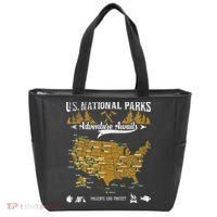 US National Parks Adventure Awaits Hiking & Camping Lover Tote Bag thumb 0