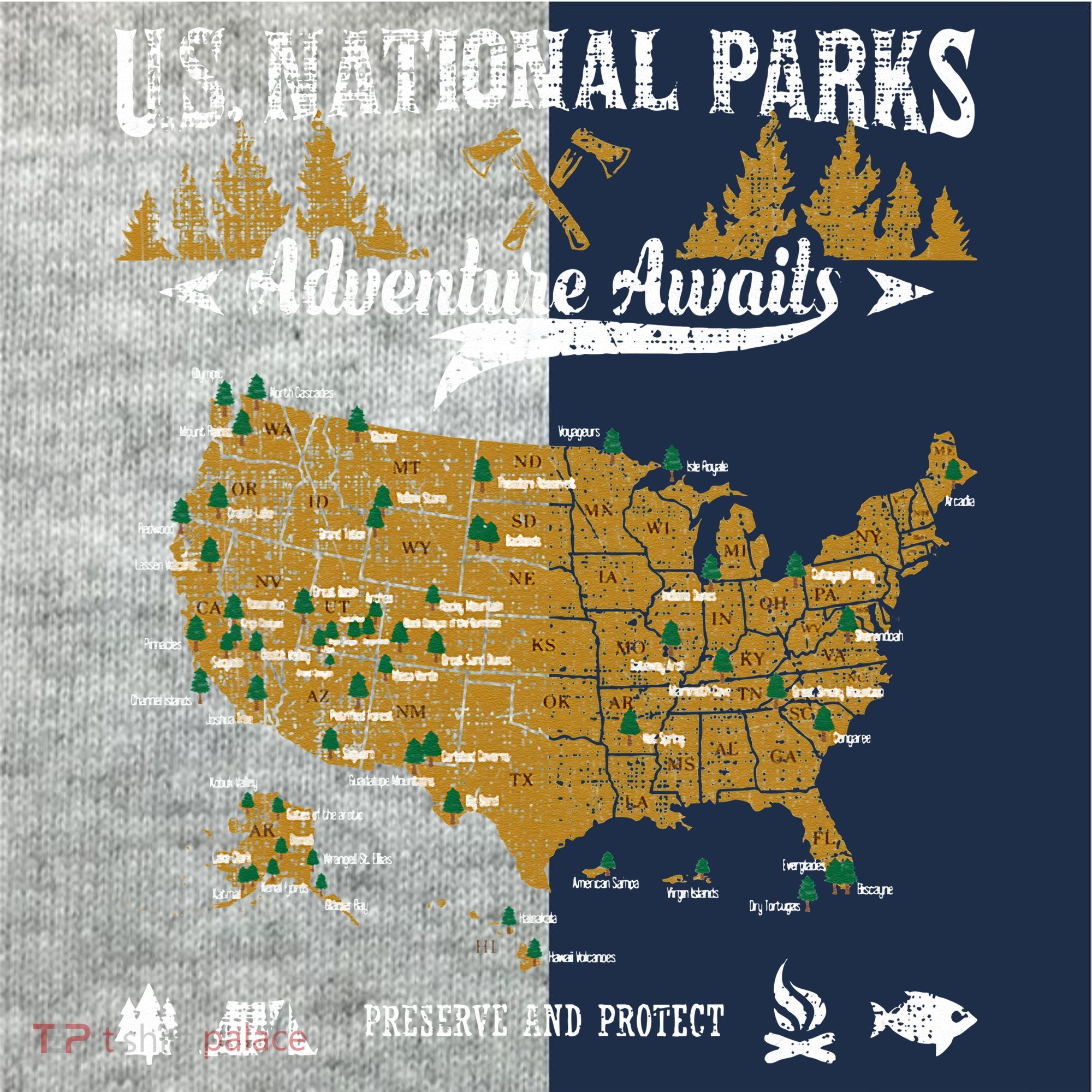 US National Parks Adventure Awaits Hiking & Camping Lover Kids Colorblock Raglan Jersey