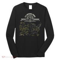 U.S. National Park Camping All 63 US National Parks Map Long Sleeve Shirt thumb 0