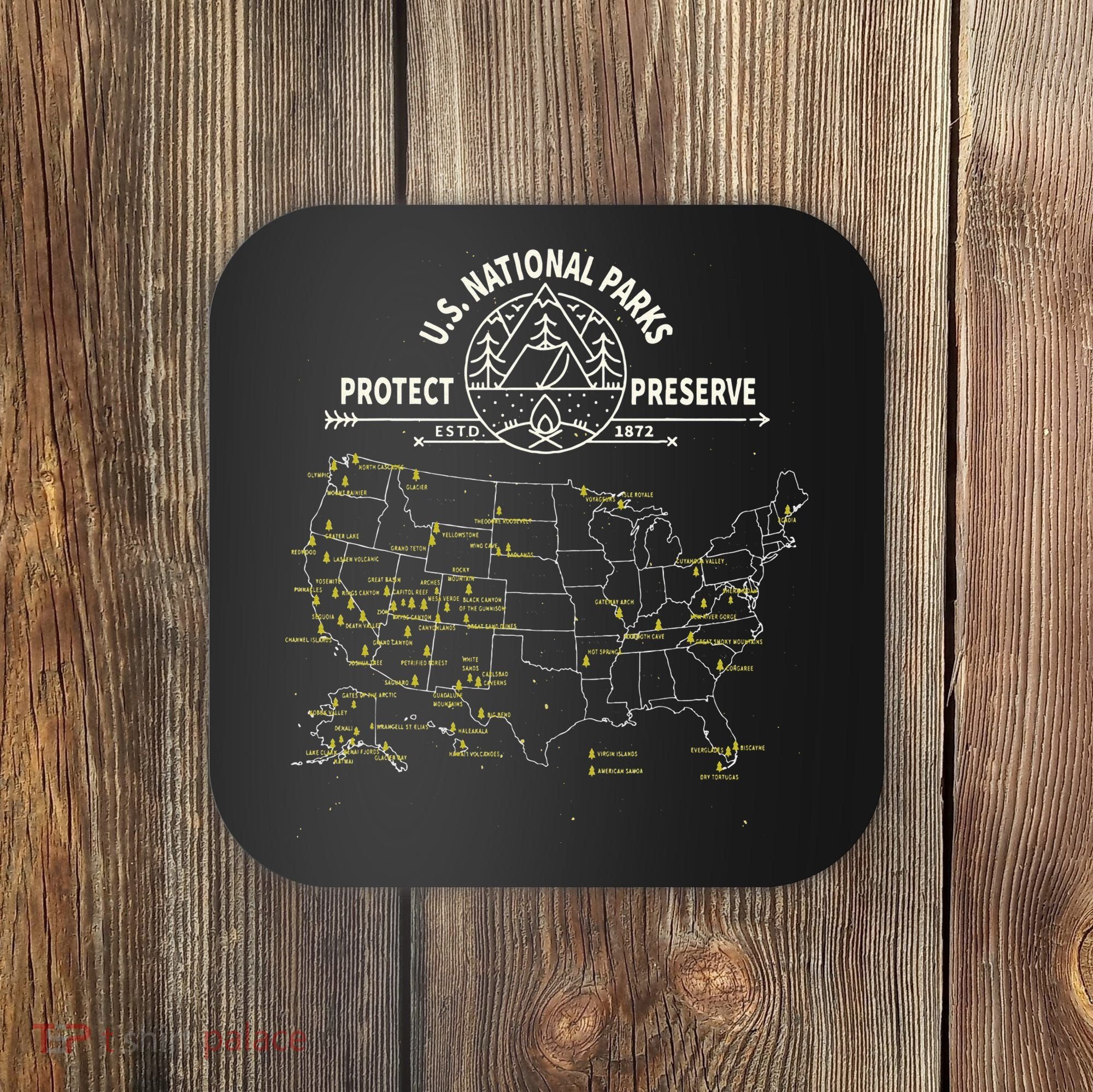 U.S. National Park Camping All 63 US National Parks Map Coaster