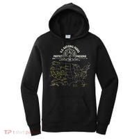 U.S. National Park Camping All 63 US National Parks Map Women's Hoodie thumb 0