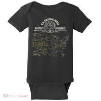 U.S. National Park Camping All 63 US National Parks Map Baby Bodysuit thumb 0