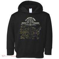 U.S. National Park Camping All 63 US National Parks Map Toddler Hoodie thumb 0