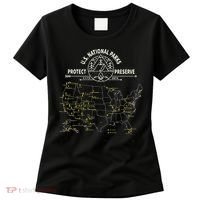 U.S. National Park Camping All 63 US National Parks Map Women's T-Shirt thumb 0