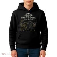 U.S. National Park Camping All 63 US National Parks Map Kids Hoodie thumb 4