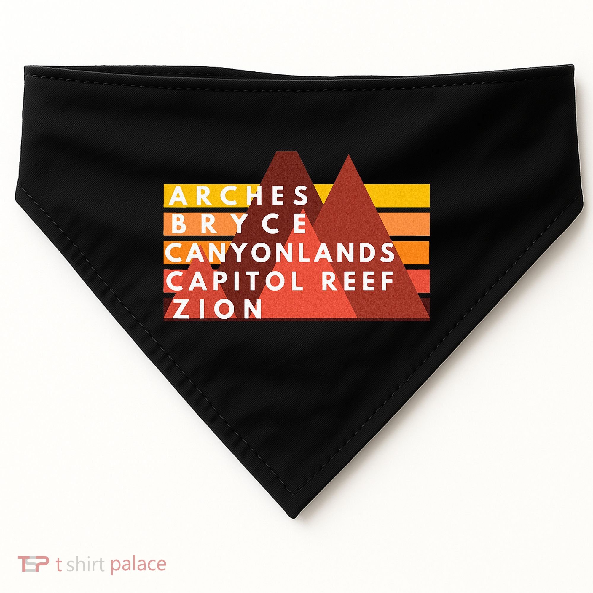 Utah National Parks Utah's Mighty Five Souvenir NPS Moab USA-Made Doggie Bandana