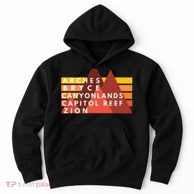 Utah National Parks Utah's Mighty Five Souvenir NPS Moab Hoodie