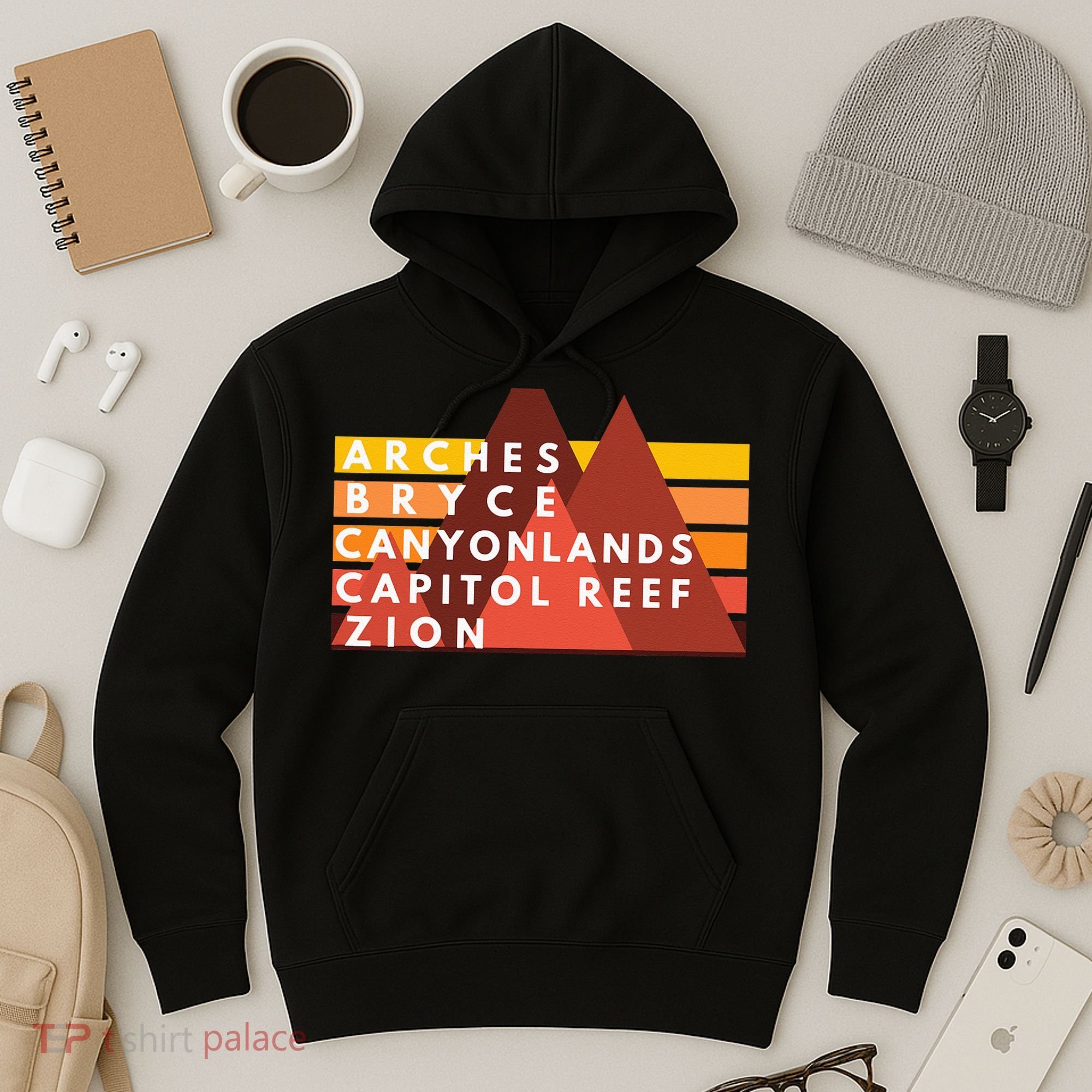 Utah National Parks Utah's Mighty Five Souvenir NPS Moab Hoodie