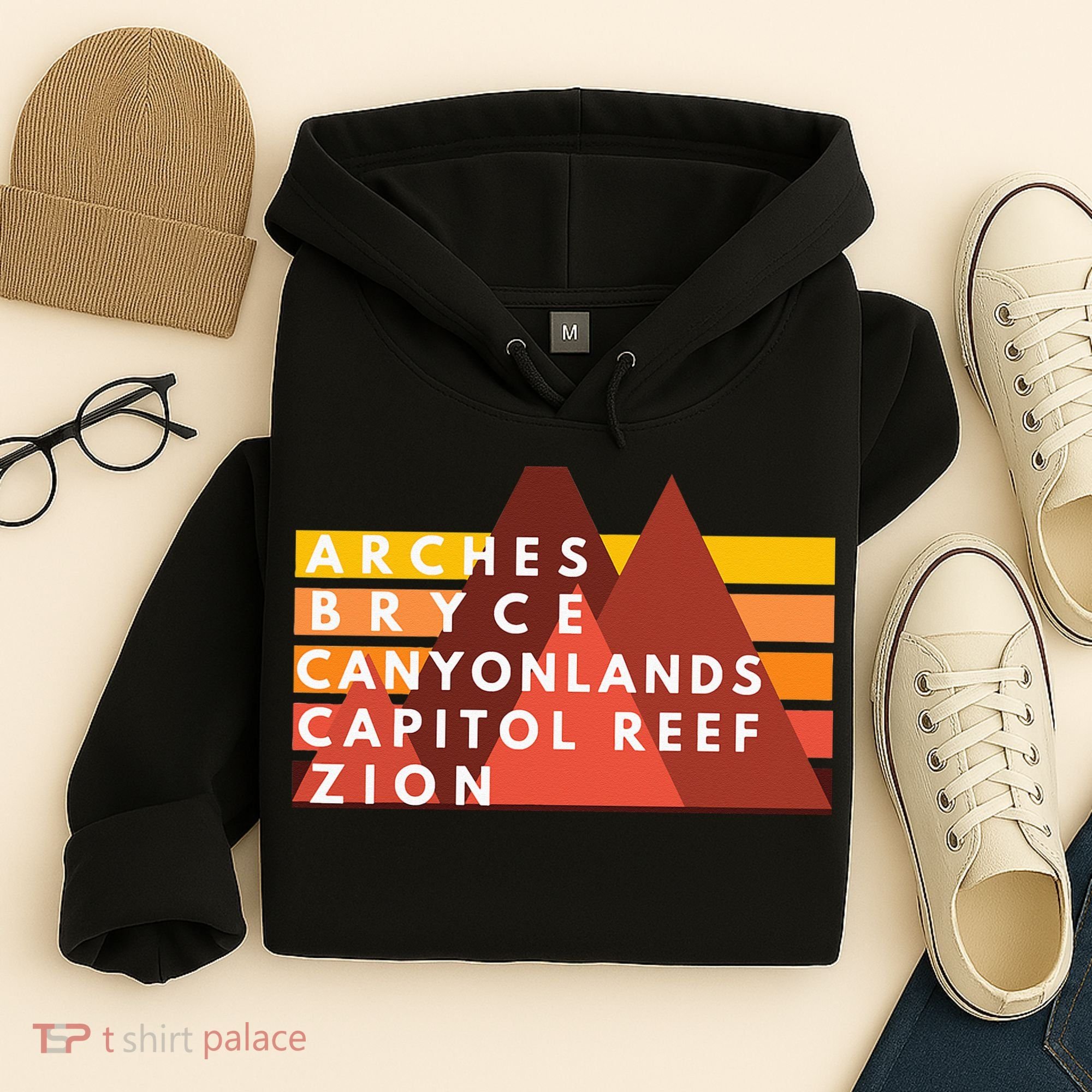 Utah National Parks Utah's Mighty Five Souvenir NPS Moab Hoodie