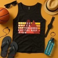 Utah National Parks Utah's Mighty Five Souvenir NPS Moab Tank Top thumb 4