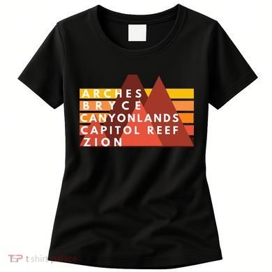 Utah National Parks Utah's Mighty Five Souvenir NPS Moab Women's T-Shirt