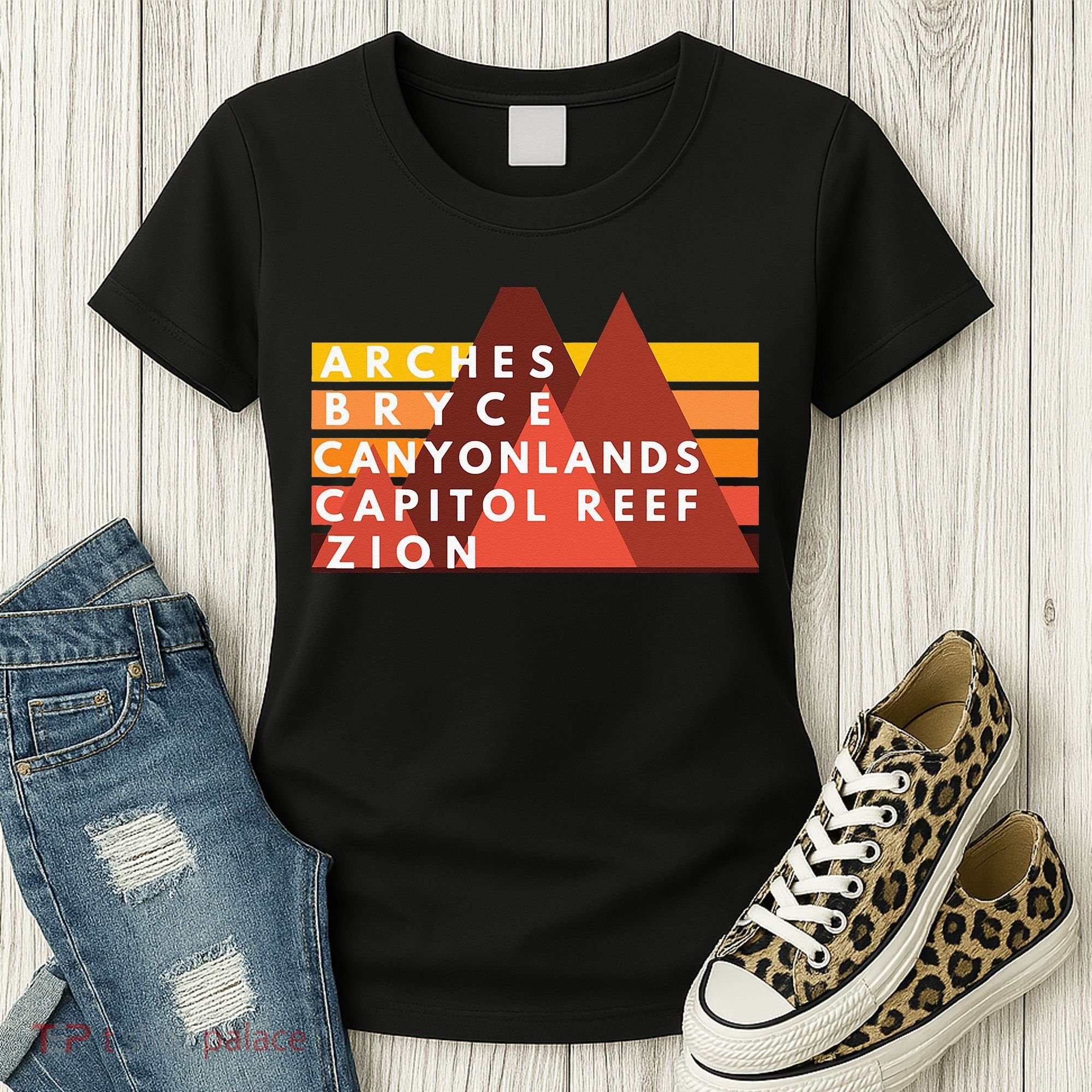Utah National Parks Utah's Mighty Five Souvenir NPS Moab Women's T-Shirt