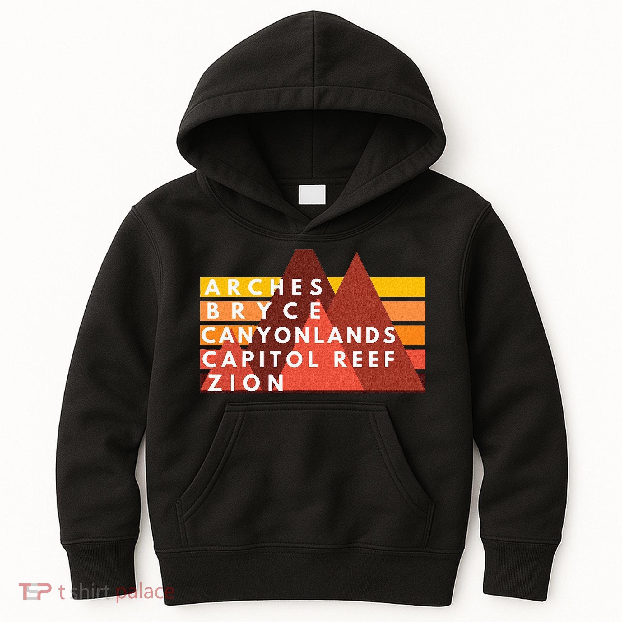 Utah National Parks Utah's Mighty Five Souvenir NPS Moab Kids Hoodie