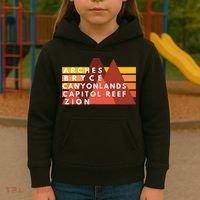 Utah National Parks Utah's Mighty Five Souvenir NPS Moab Kids Hoodie thumb 3