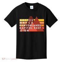 Utah National Parks Utah's Mighty Five Souvenir NPS Moab Kids T-Shirt thumb 0