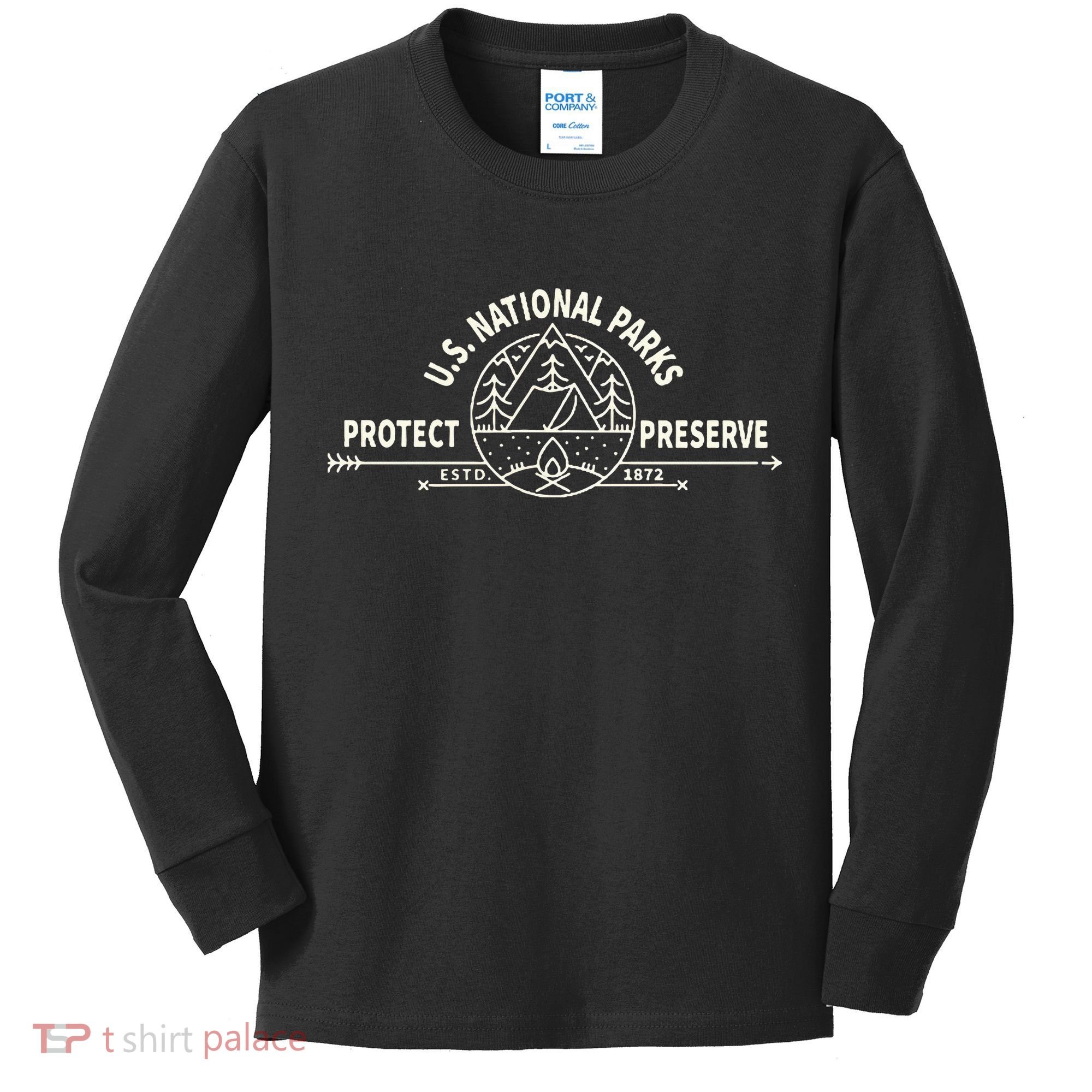 U.S. National Park Preserve & Protect The Us National Parks Kids Long Sleeve Shirt
