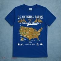 Us National Parks Adventure Awaits Cute Gift Hiking And Camping Lover Gift T-Shirt thumb 5