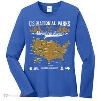 Us National Parks Adventure Awaits Cute Gift Hiking And Camping Lover Gift Women's Long Sleeve Shirt thumb 0