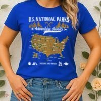 Us National Parks Adventure Awaits Cute Gift Hiking And Camping Lover Gift Women's T-Shirt thumb 2