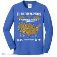 Us National Parks Adventure Awaits Cute Gift Hiking And Camping Lover Gift Kids Long Sleeve Shirt thumb 0