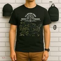 U.S. National Park Camping All 63 US National Parks Map T-Shirt thumb 6