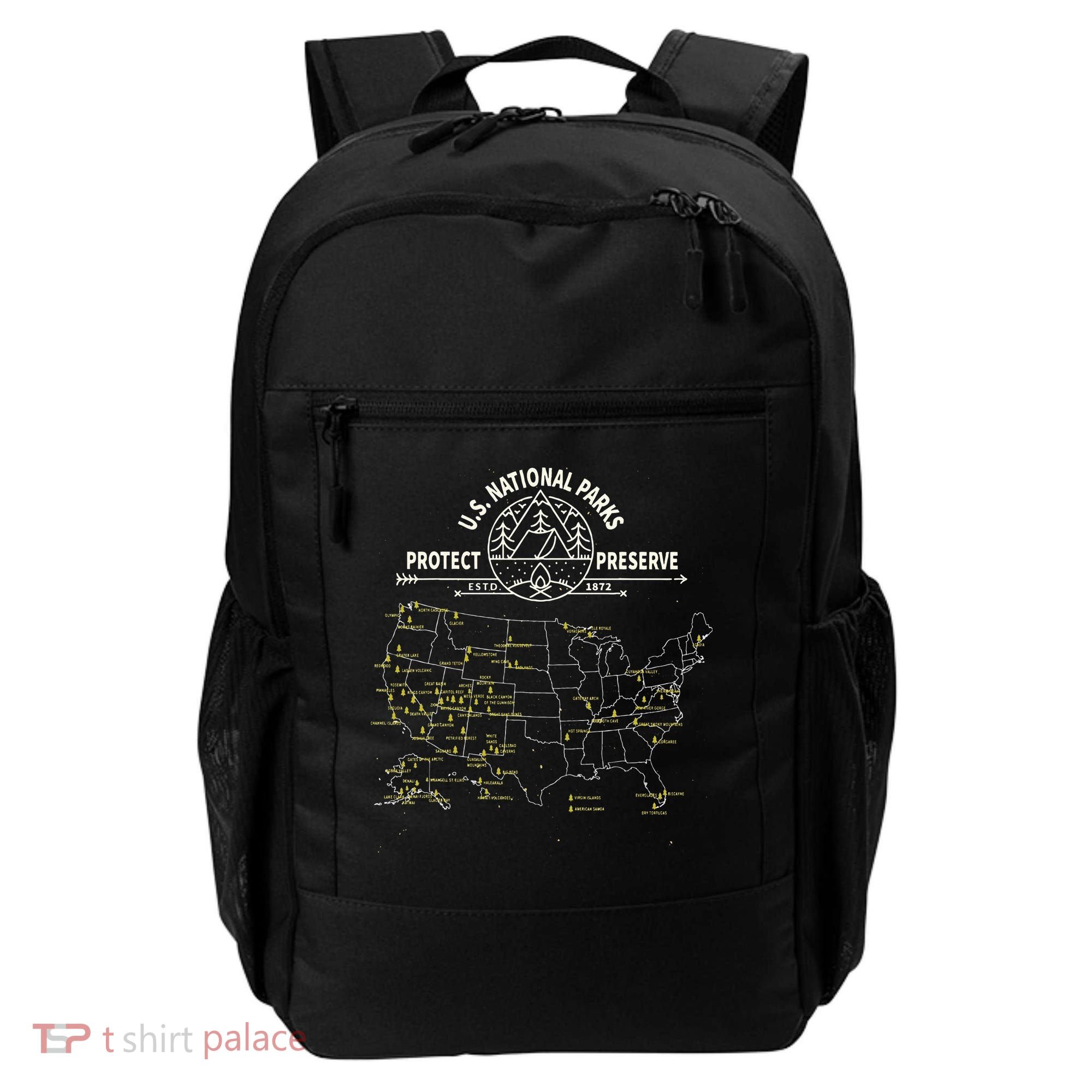 U.S. National Park Camping All 63 US National Parks Map Backpack