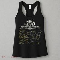 U.S. National Park Camping All 63 US National Parks Map Women's Tank Top thumb 3