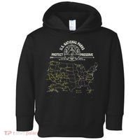 U.S. National Park Camping All 63 US National Parks Map Toddler Hoodie thumb 0