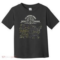U.S. National Park Camping All 63 US National Parks Map Toddler T-Shirt thumb 0