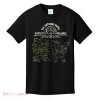U.S. National Park Camping All 63 US National Parks Map Kids T-Shirt thumb 0