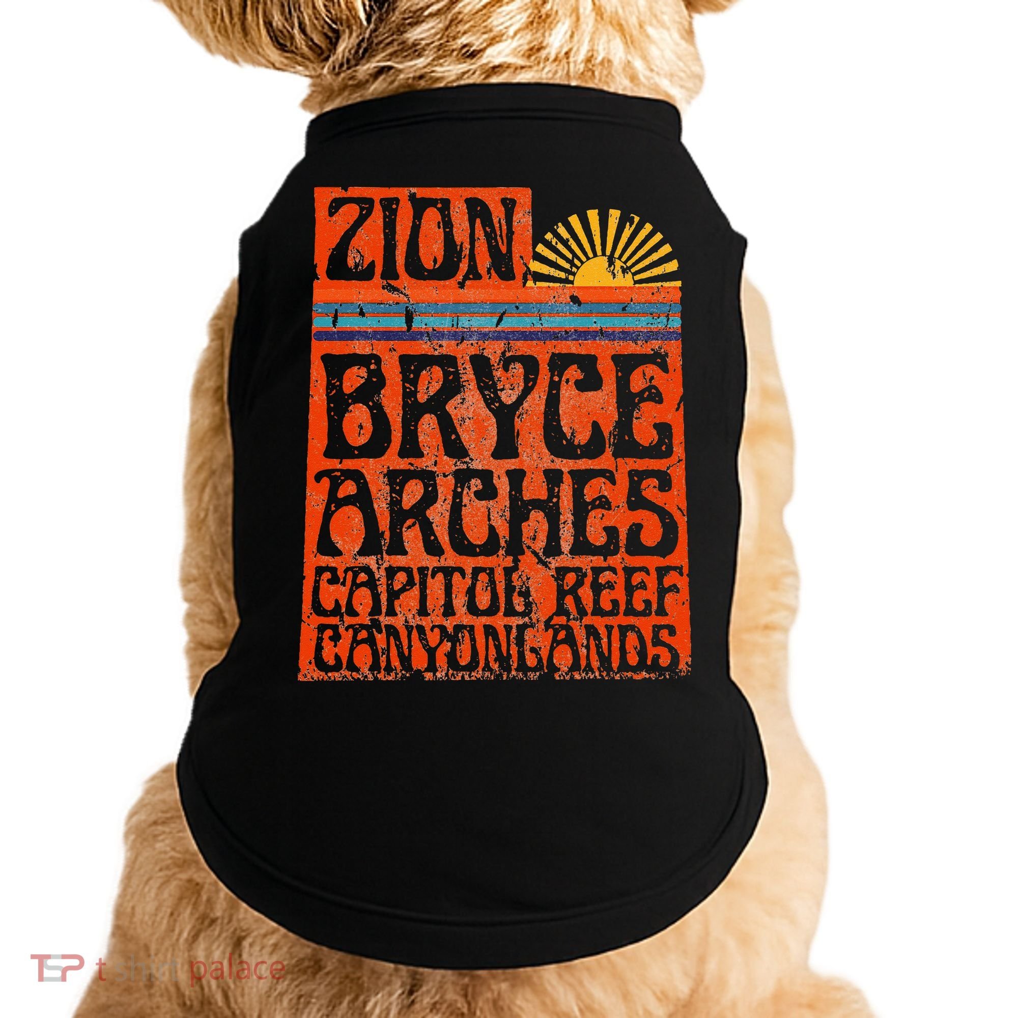 Utah National Parks Zion Arches Bryce Canyonlands State Map Doggie Tank