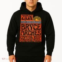 Utah National Parks Zion Arches Bryce Canyonlands State Map Hoodie thumb 2