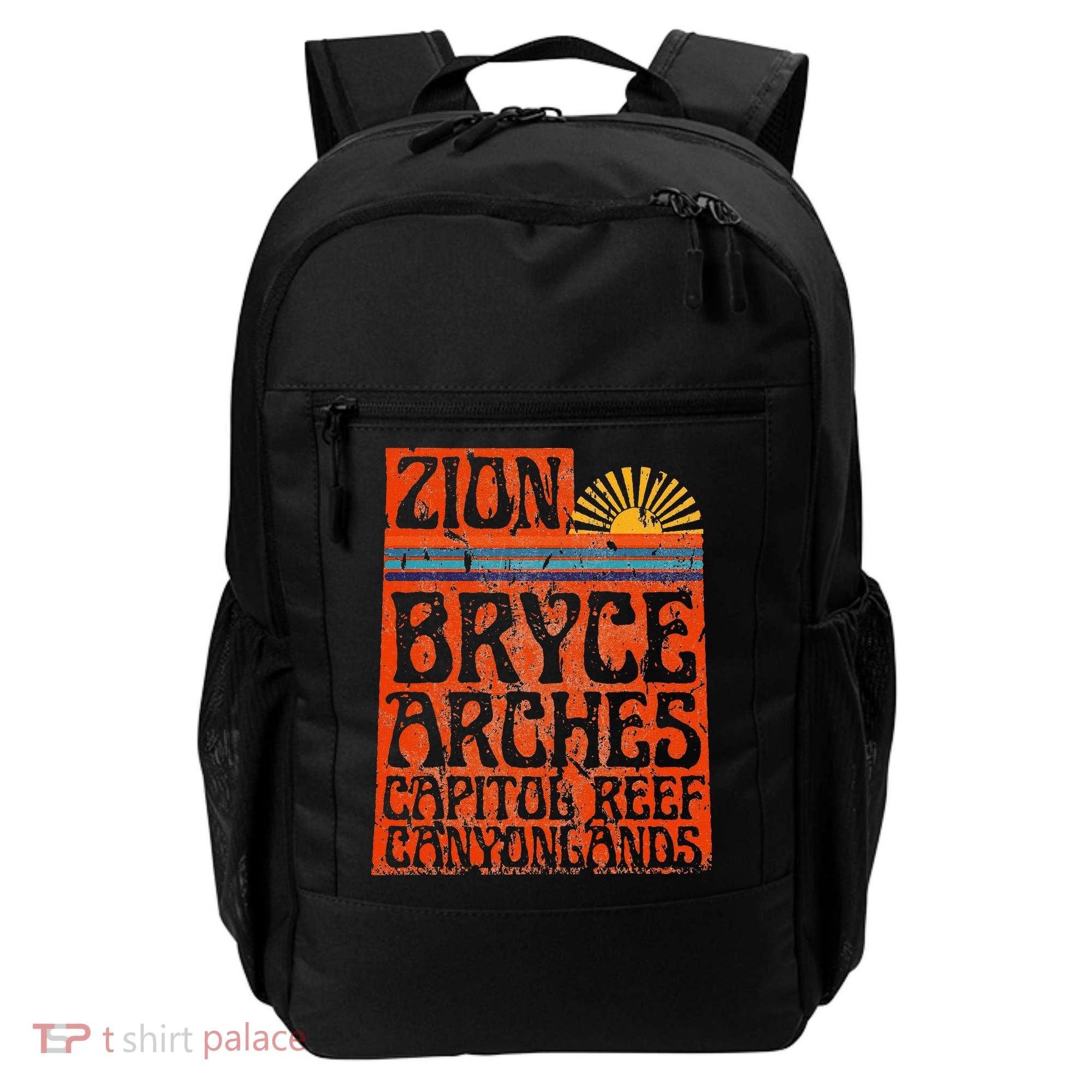Utah National Parks Zion Arches Bryce Canyonlands State Map Backpack