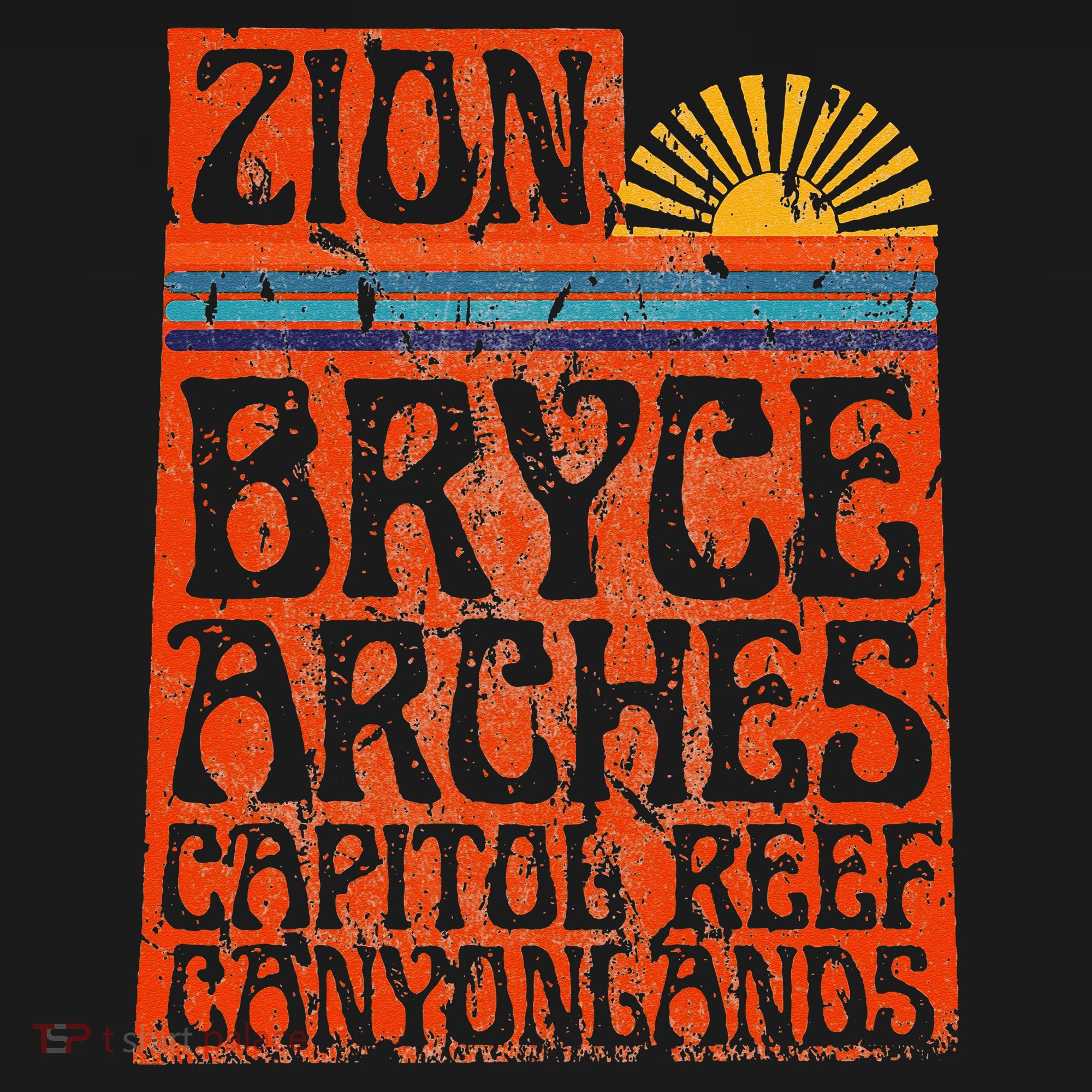 Utah National Parks Zion Arches Bryce Canyonlands State Map Women's Hoodie