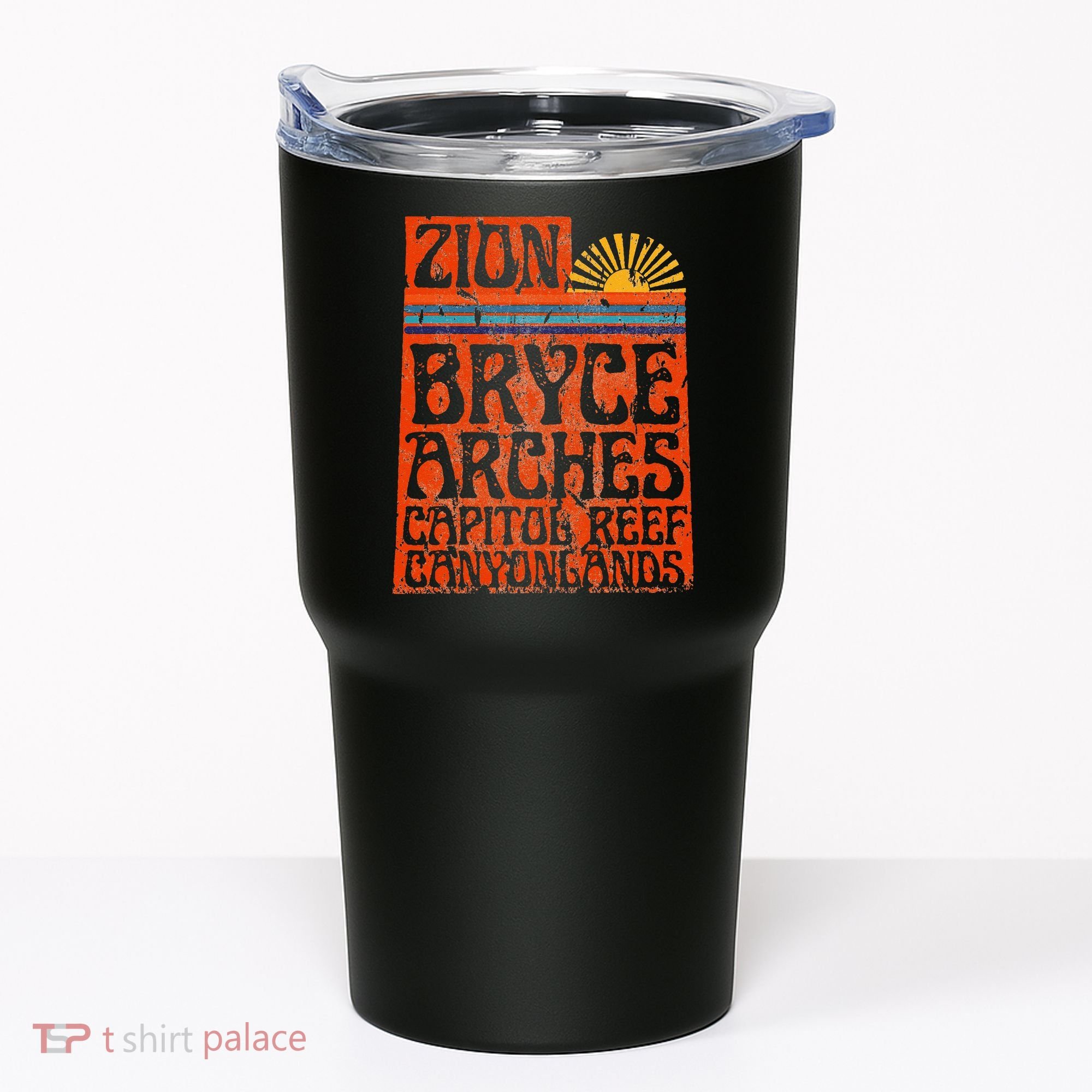 Utah National Parks Zion Arches Bryce Canyonlands State Map Tumbler