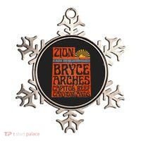 Utah National Parks Zion Arches Bryce Canyonlands State Map Ornament thumb 0