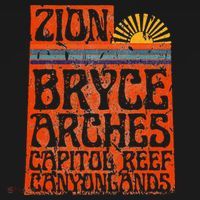 Utah National Parks Zion Arches Bryce Canyonlands State Map Ornament thumb 1