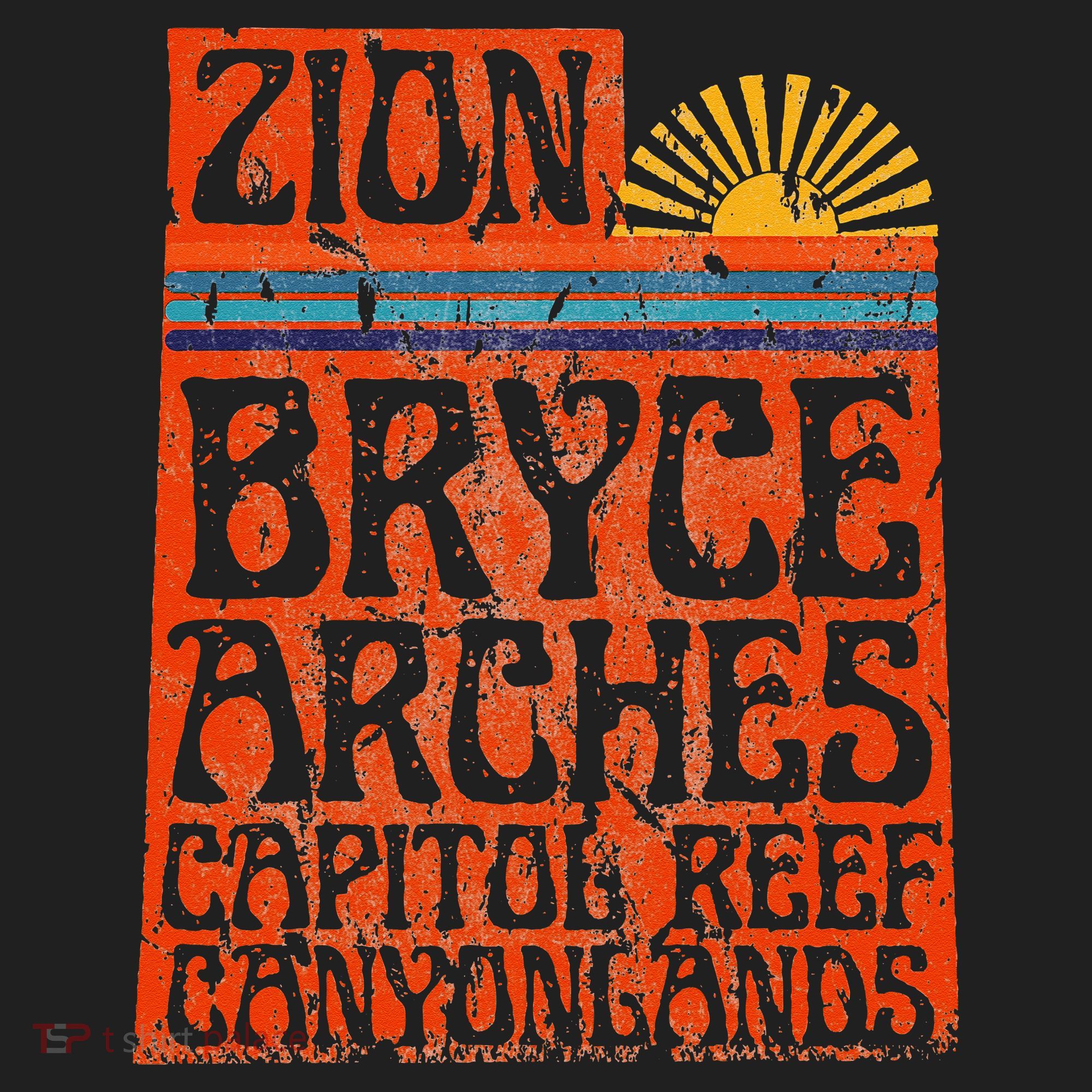 Utah National Parks Zion Arches Bryce Canyonlands State Map Hat