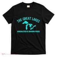 Unsalted N Shark Free The Great Lakes  Michigan T-Shirt thumb 0