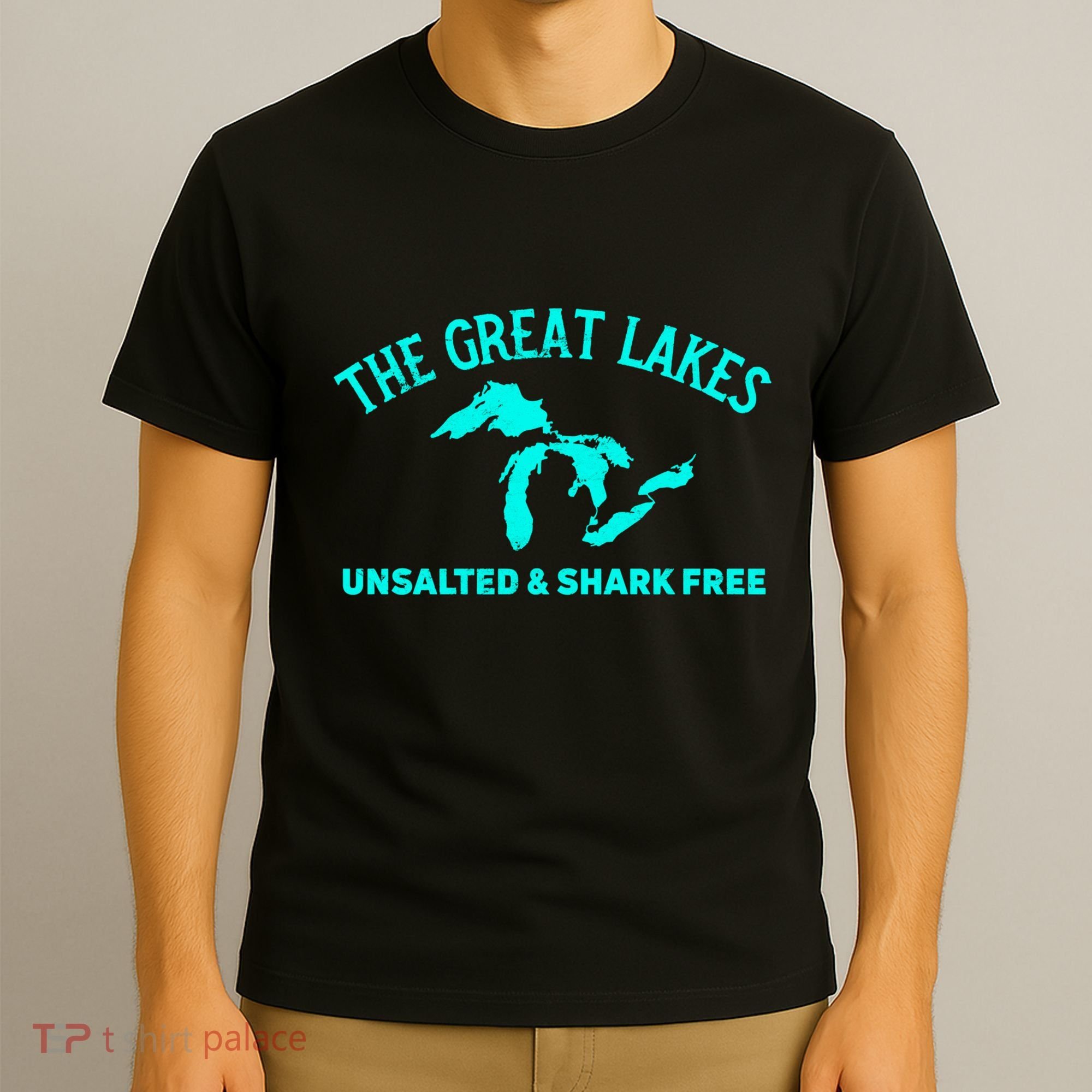 Unsalted N Shark Free The Great Lakes  Michigan T-Shirt