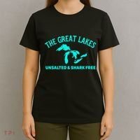 Unsalted N Shark Free The Great Lakes  Michigan T-Shirt thumb 4