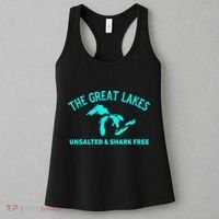 Unsalted N Shark Free The Great Lakes  Michigan Women's Tank Top thumb 3