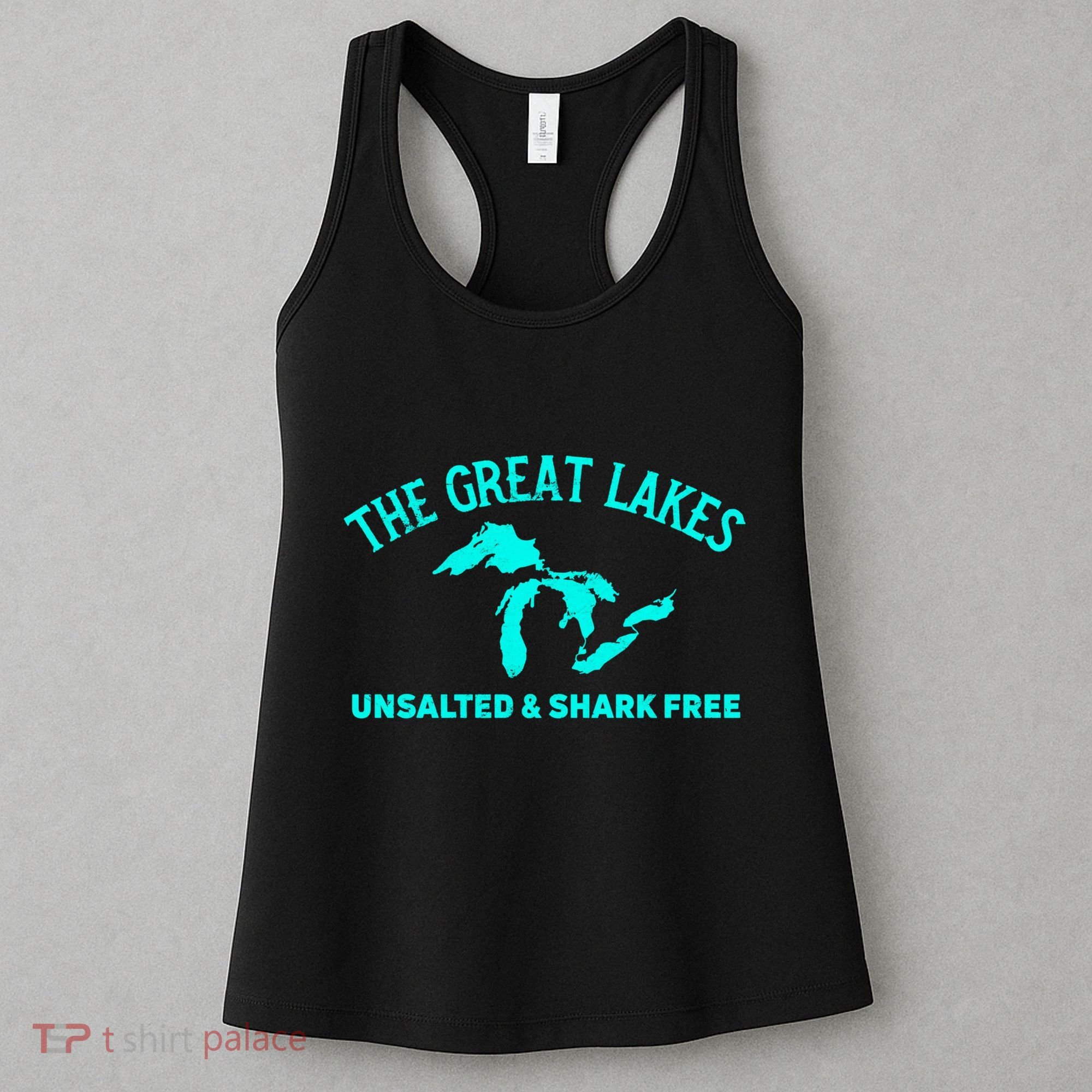 Unsalted N Shark Free The Great Lakes  Michigan Women's Tank Top