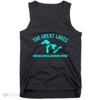 Unsalted N Shark Free The Great Lakes  Michigan Tank Top thumb 0