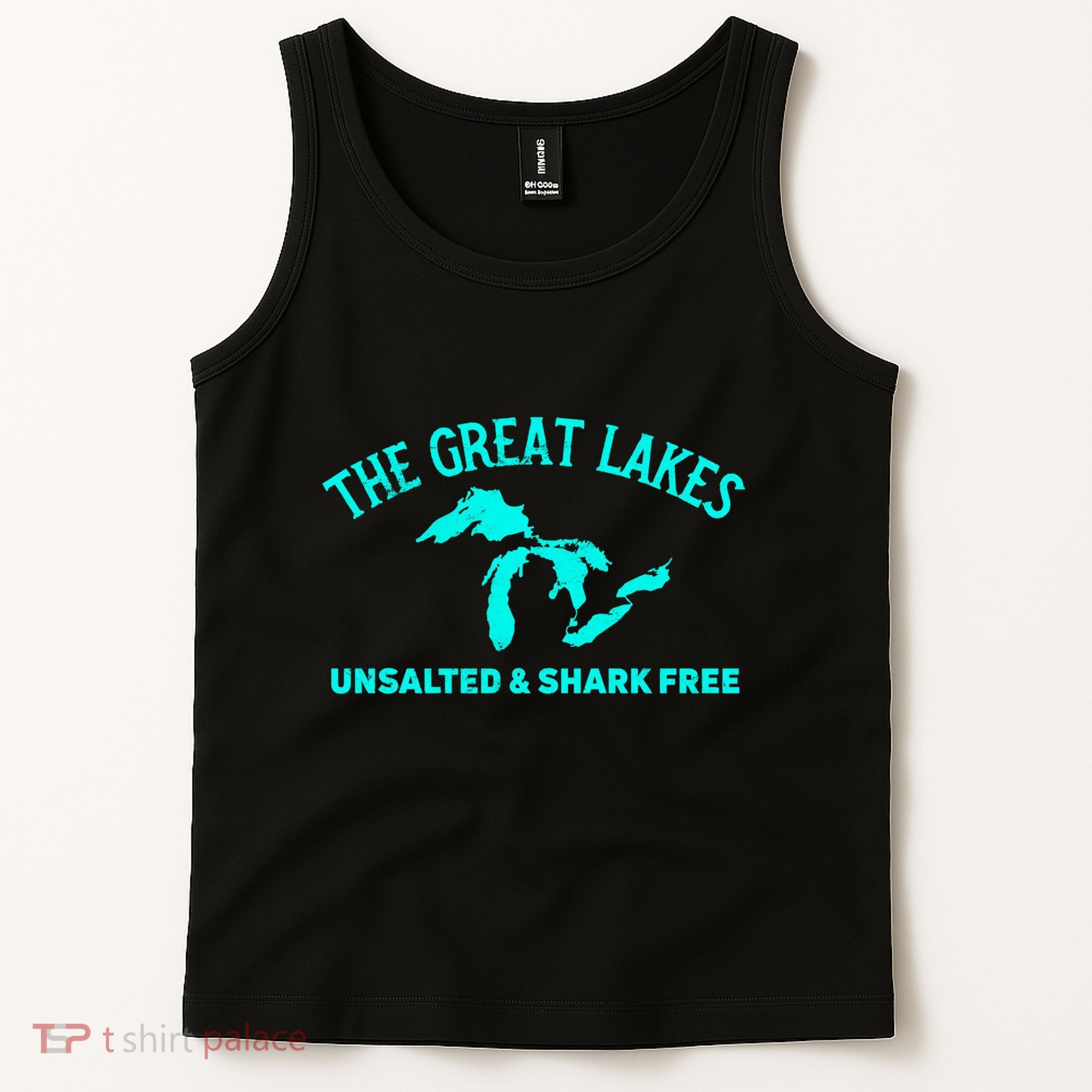Unsalted N Shark Free The Great Lakes  Michigan Tank Top