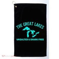 Unsalted N Shark Free The Great Lakes  Michigan Golf Towel thumb 0