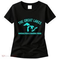 Unsalted N Shark Free The Great Lakes  Michigan Women's T-Shirt thumb 0