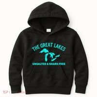 Unsalted N Shark Free The Great Lakes  Michigan Kids Hoodie thumb 0