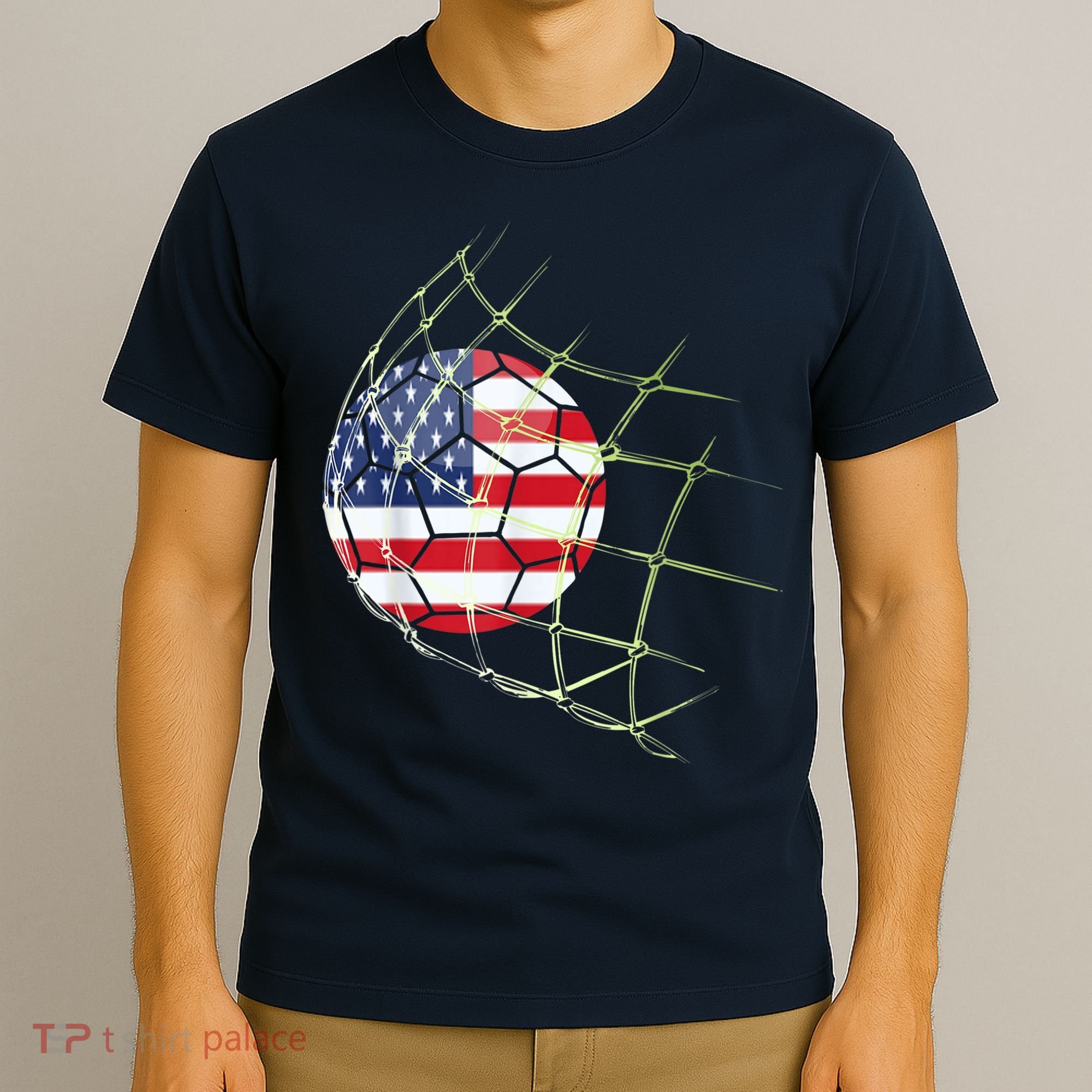 USA  National Team Soccer Jersey 2022 American Ball Flag T-Shirt