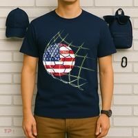 USA  National Team Soccer Jersey 2022 American Ball Flag T-Shirt thumb 6